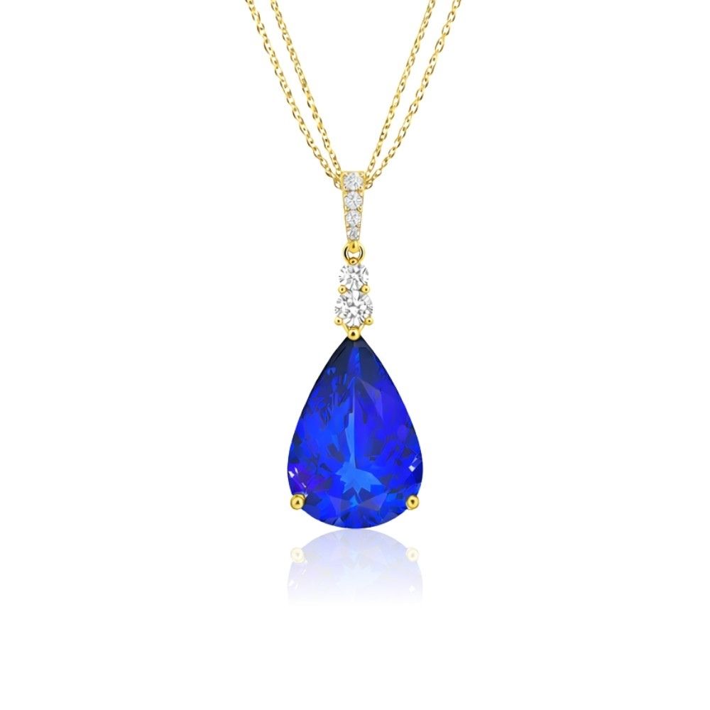 Exceptional Pear Shaped Tanzanite Pendant 8.00 Carats