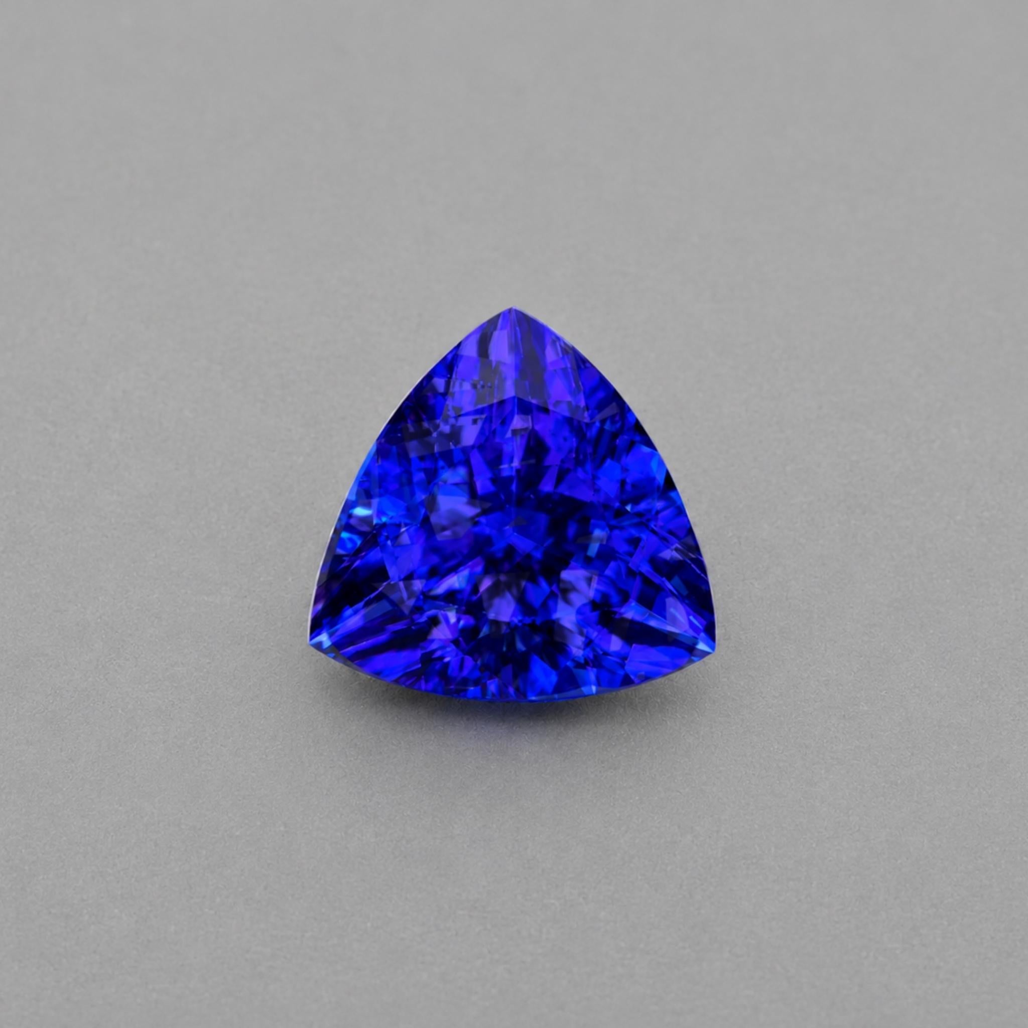 Violet & Blue Tanzanite Trillion Cut -11.79 Carats