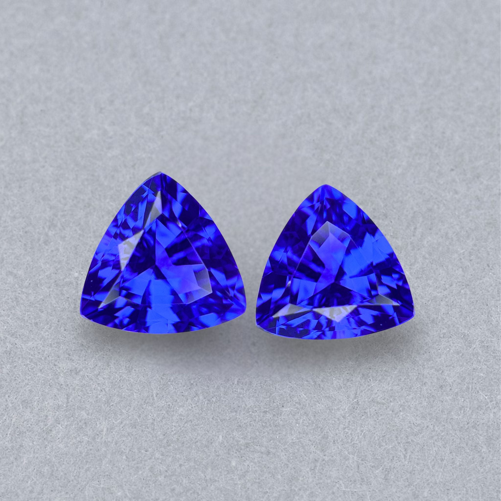 Trillion Cut Tanzanite Matching Pair - 9.64 Carats