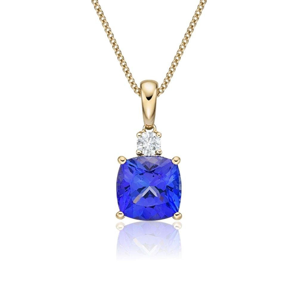 Cushion Cut Tanzanite Pendant