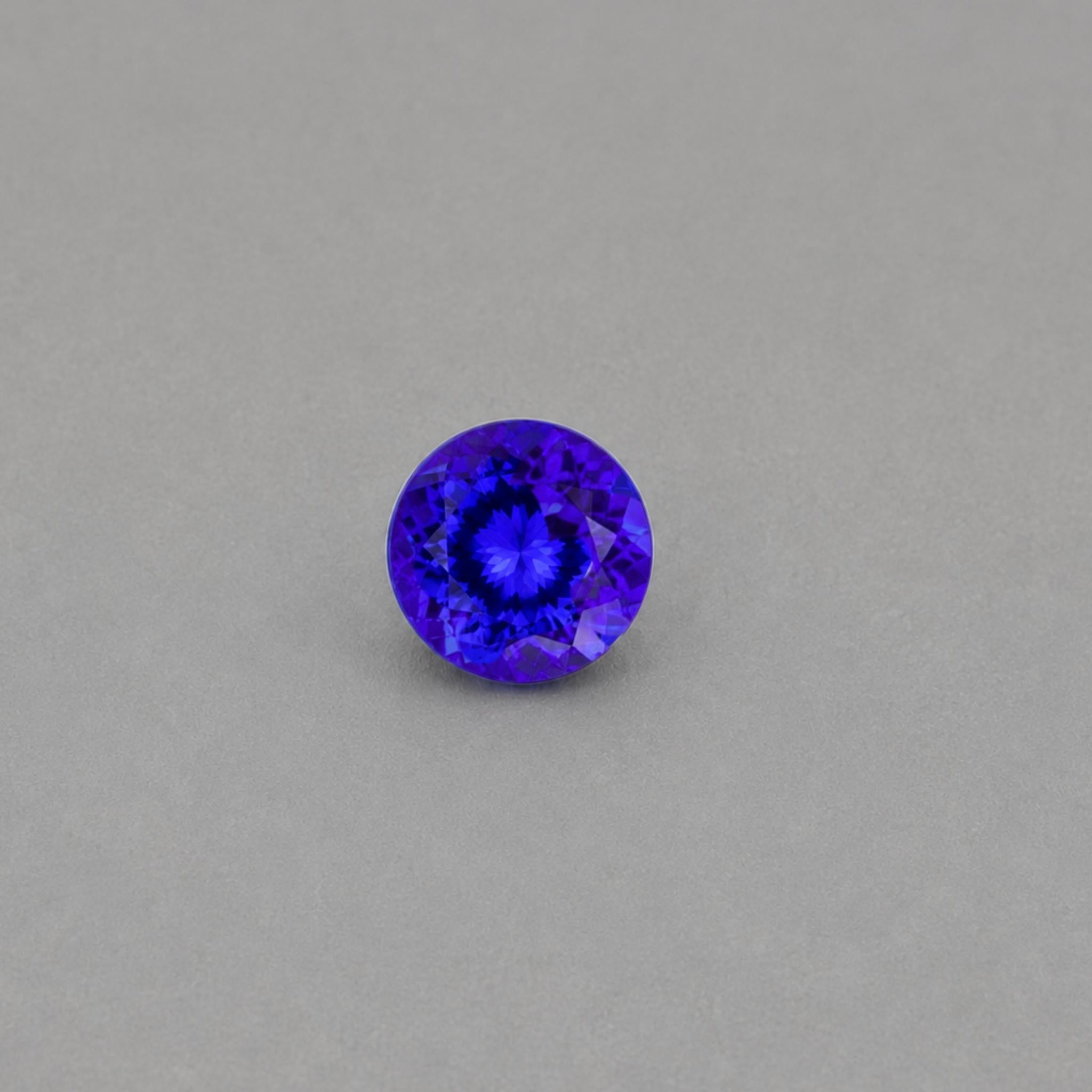4.23 Carat Round Cut Tanzanite Gemstone