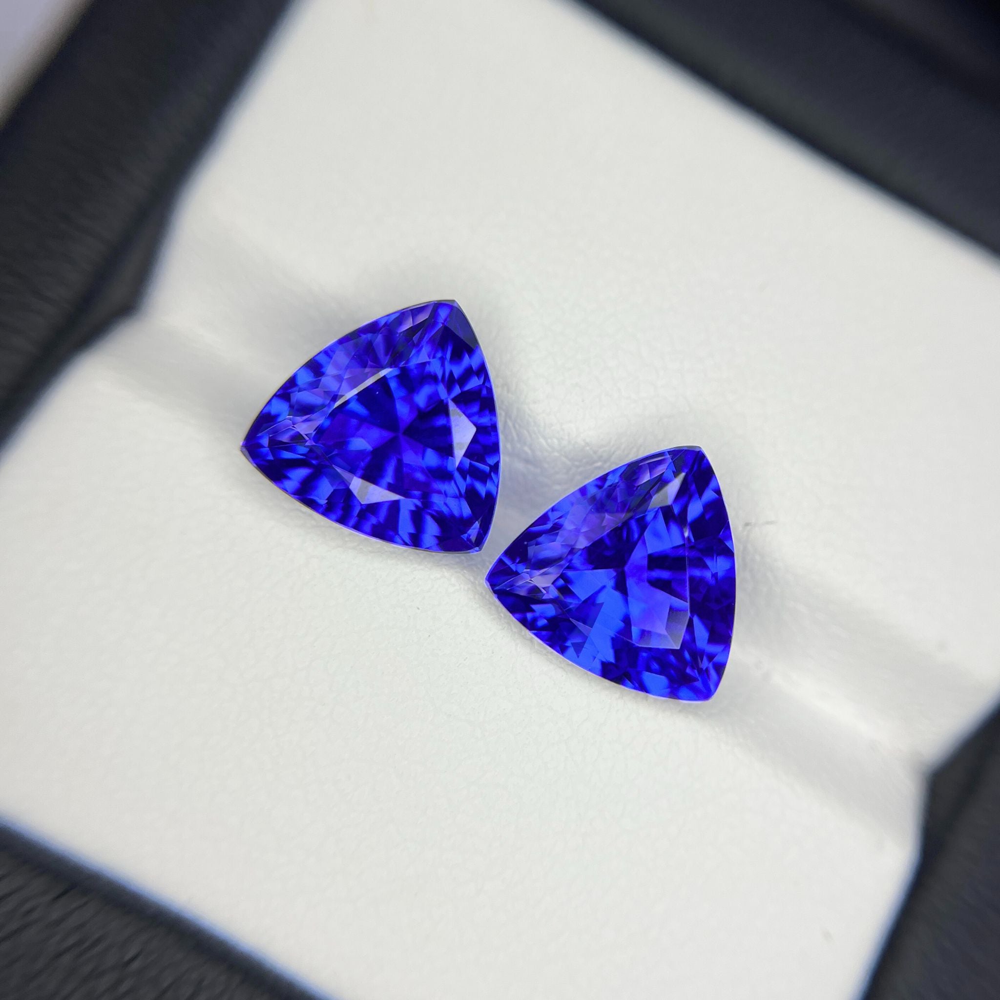 Trillion Cut Tanzanite Matching Pair - 9.64 Carats