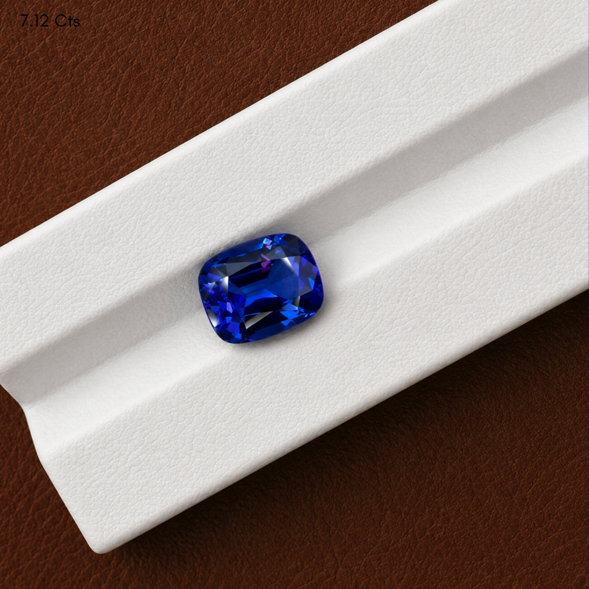 7.12 Carat Tanzanite Cushion Cut Gemstone