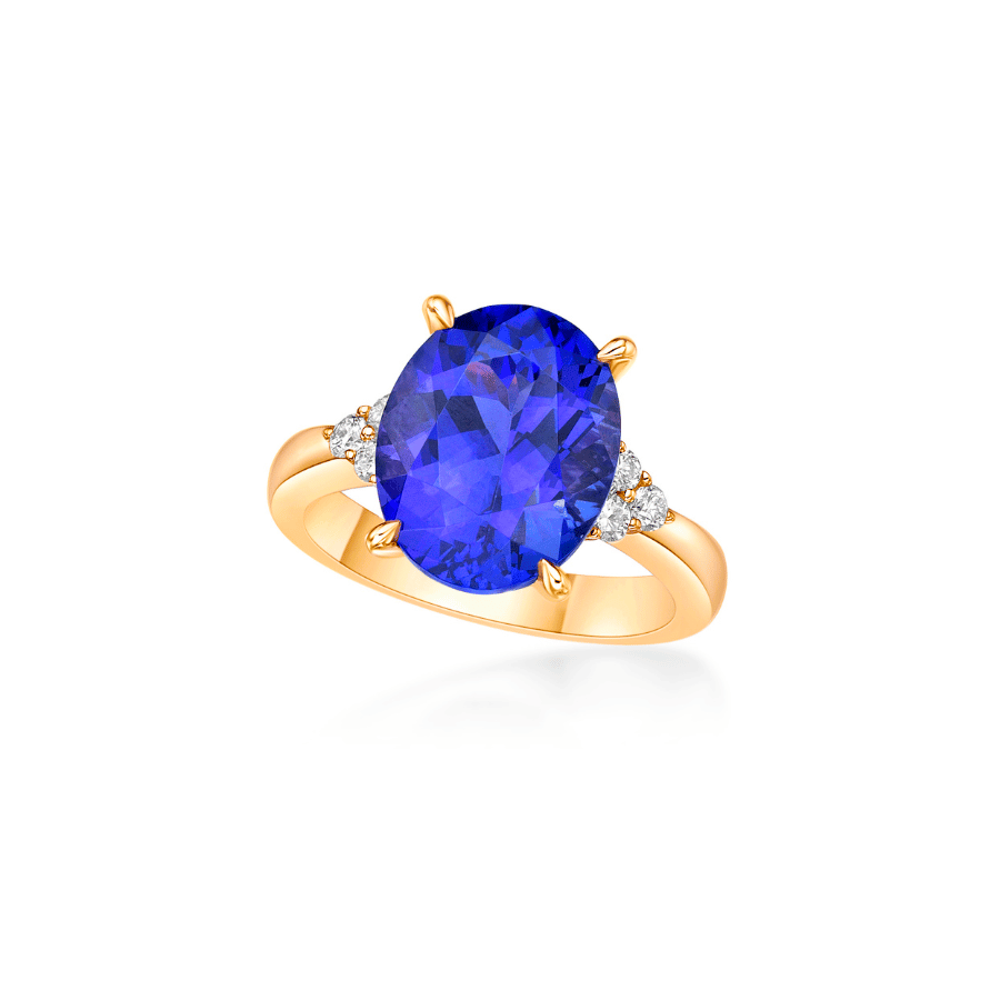 Exceptional 7.50 Ct Oval Tanzanite Ring