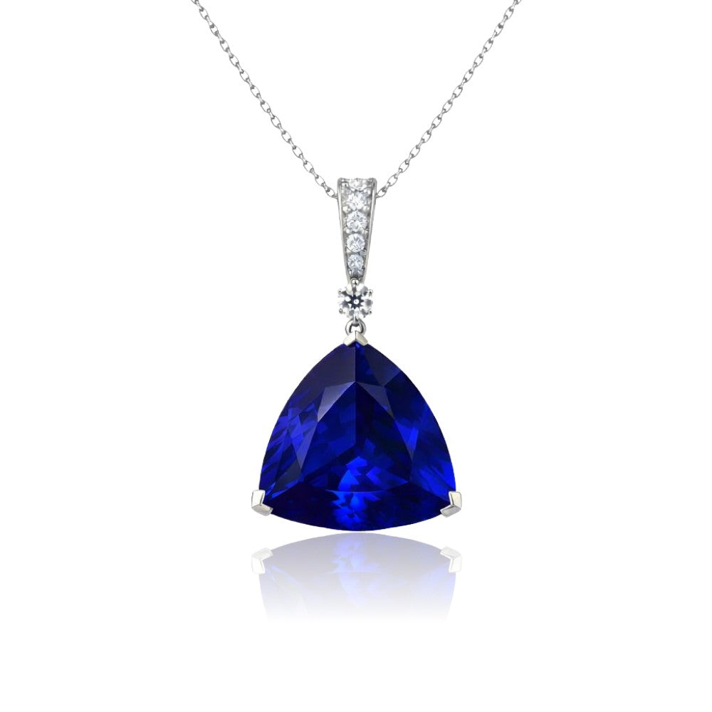 20.00 Carat Trillion Cut Tanzanite Pendant – Investment Grade