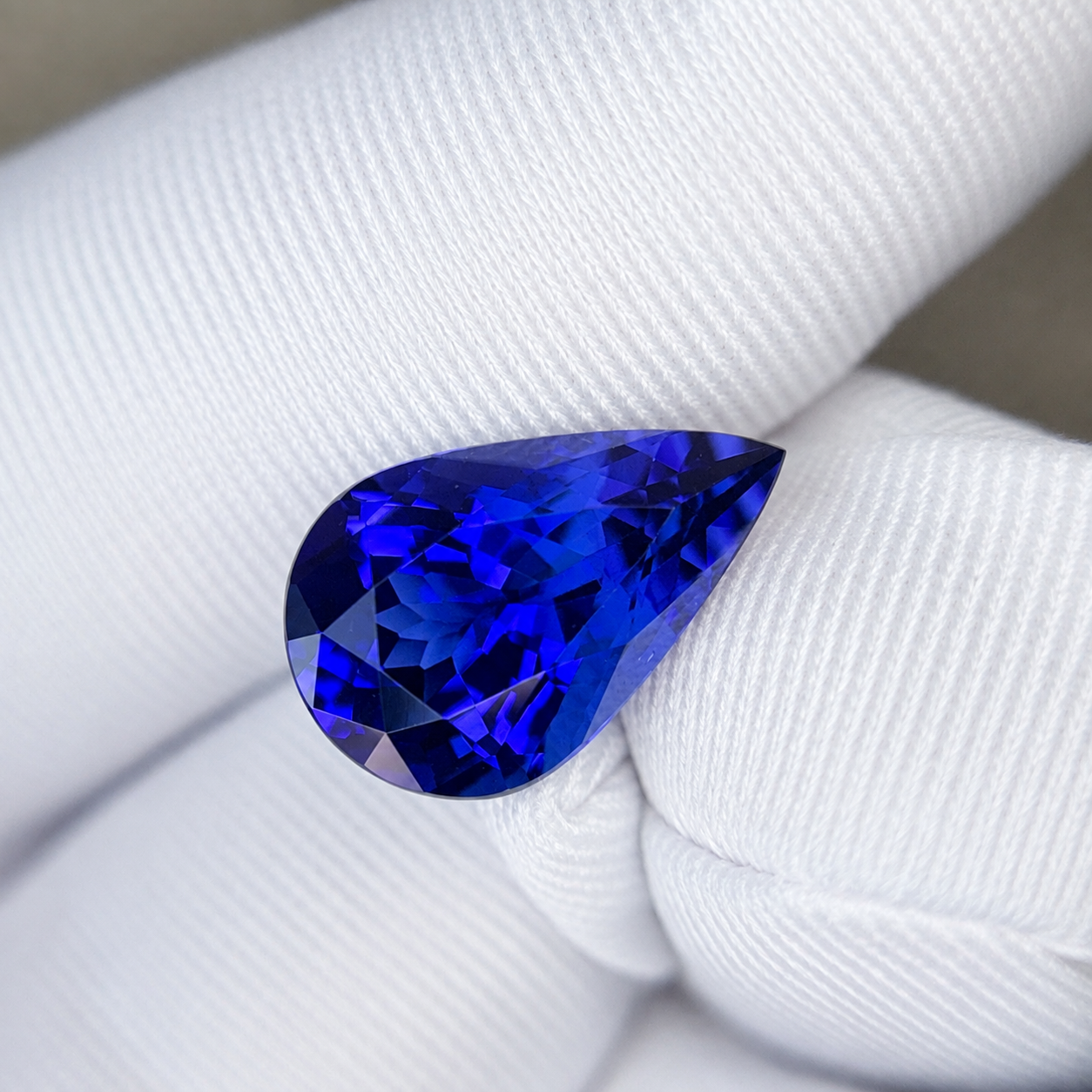 5.97 Carat Tanzanite Pear Cut Gemstone