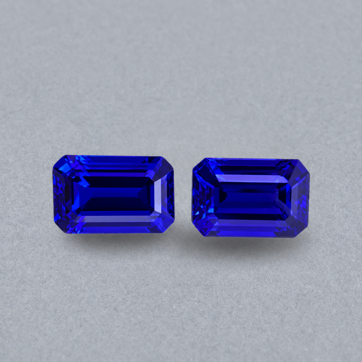 Long Tanzanite Emerald Cut - Matching Set- 17 carats