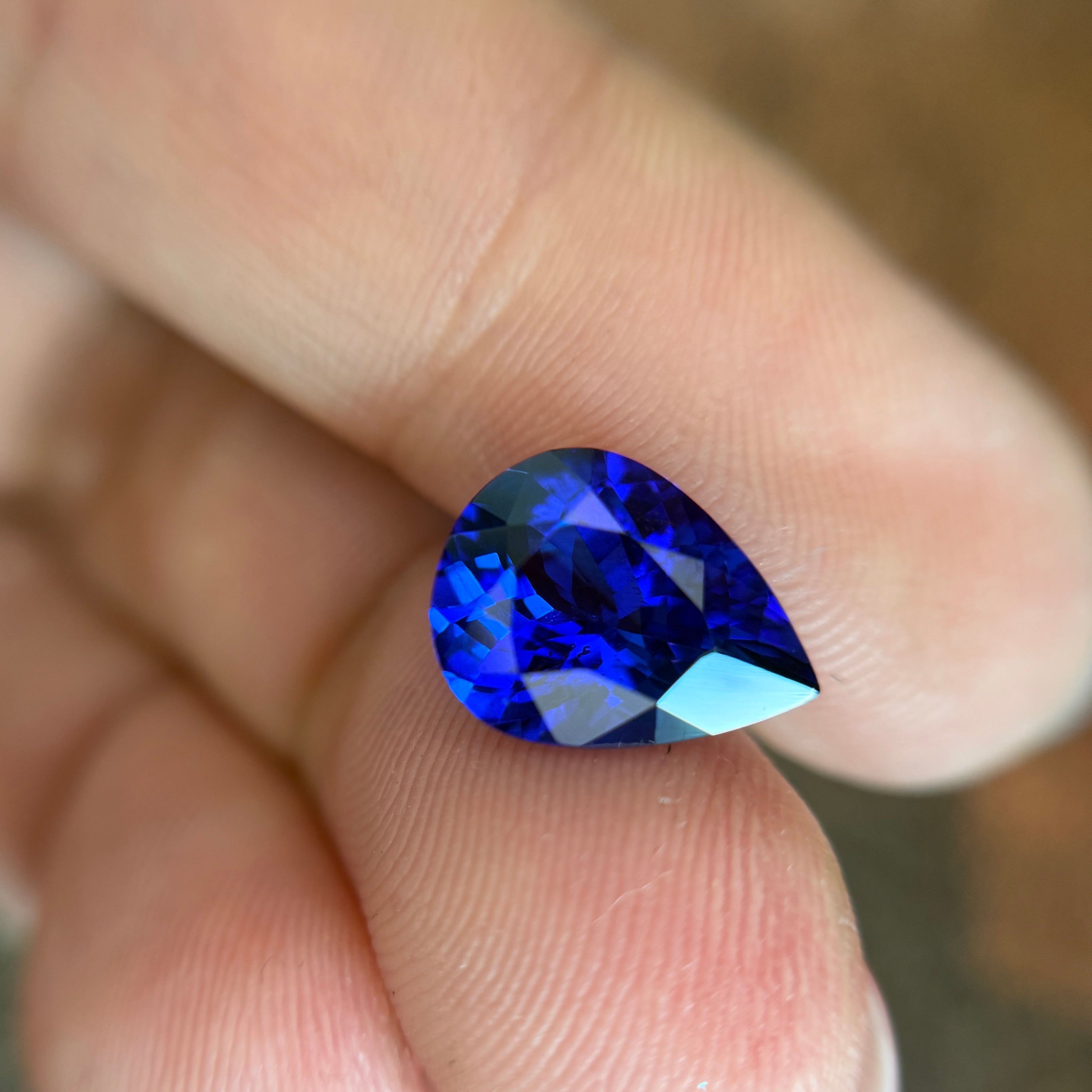4.04 ct Pear Tanzanite Gemstone – GIA Certified