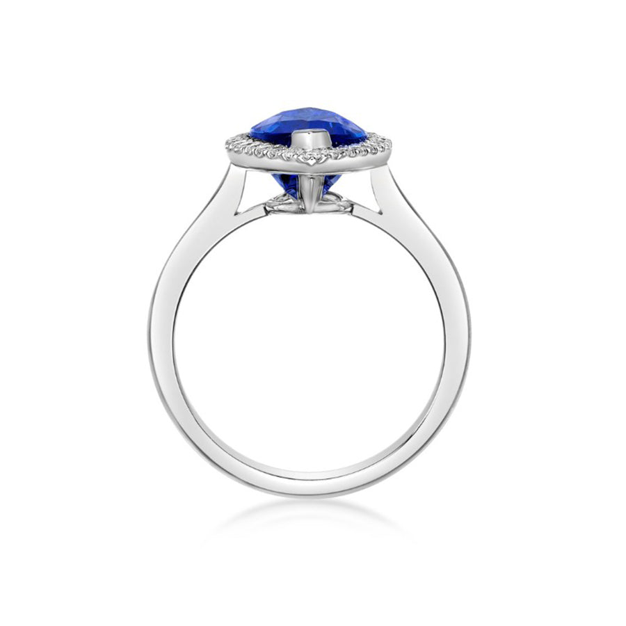 Tanzanite Marquise Cut Ring in White Gold – Made to Order