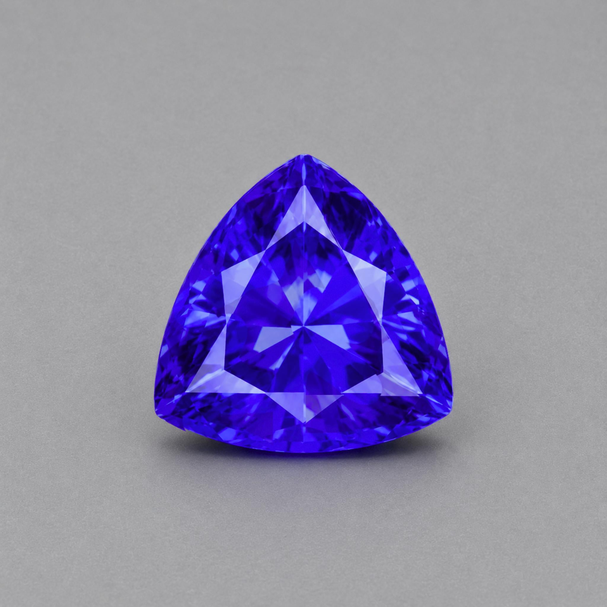 8.05 ct Trillion Cut Tanzanite Gemstone – GIA Certified