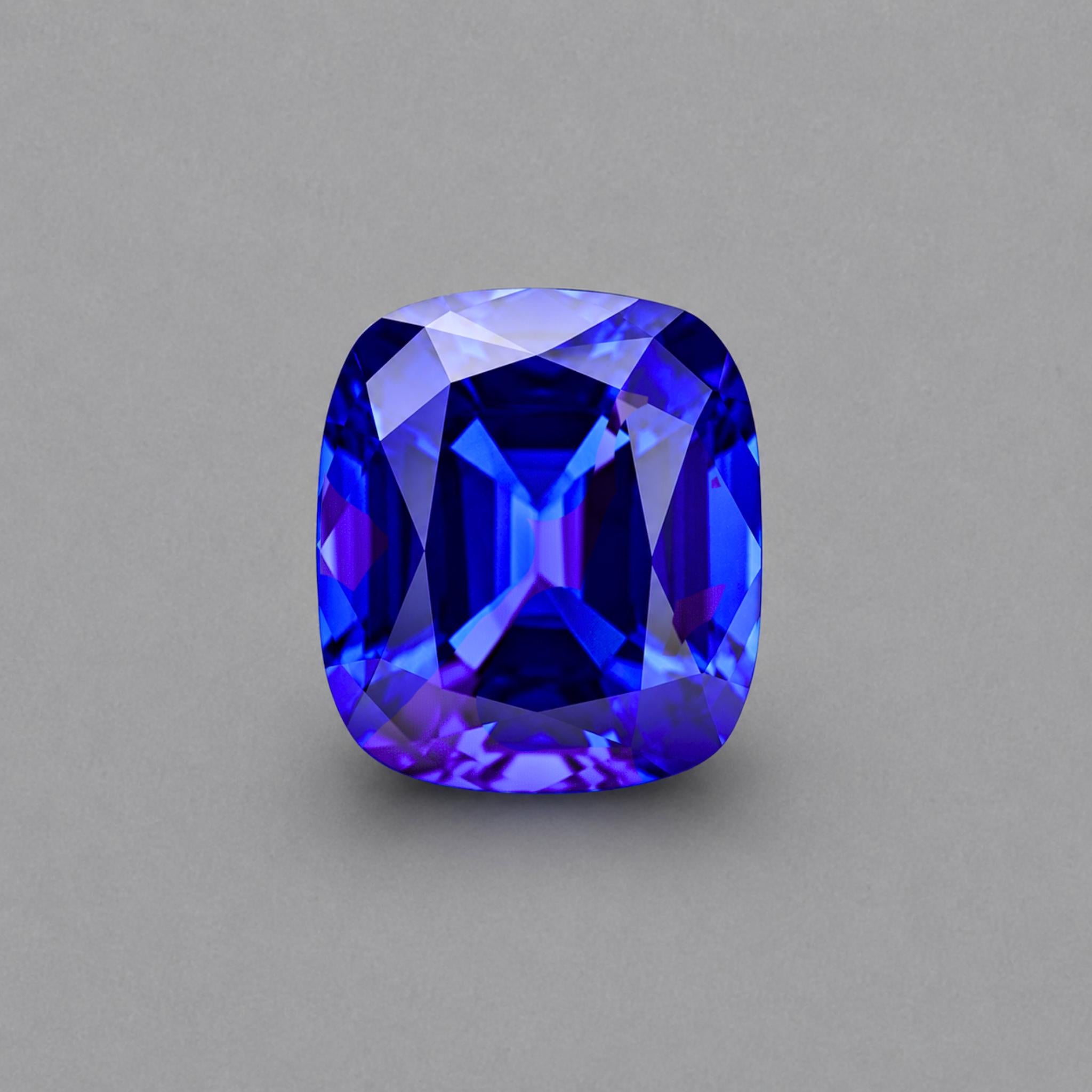 3.52 Carat Tanzanite Cushion Cut Gemstone