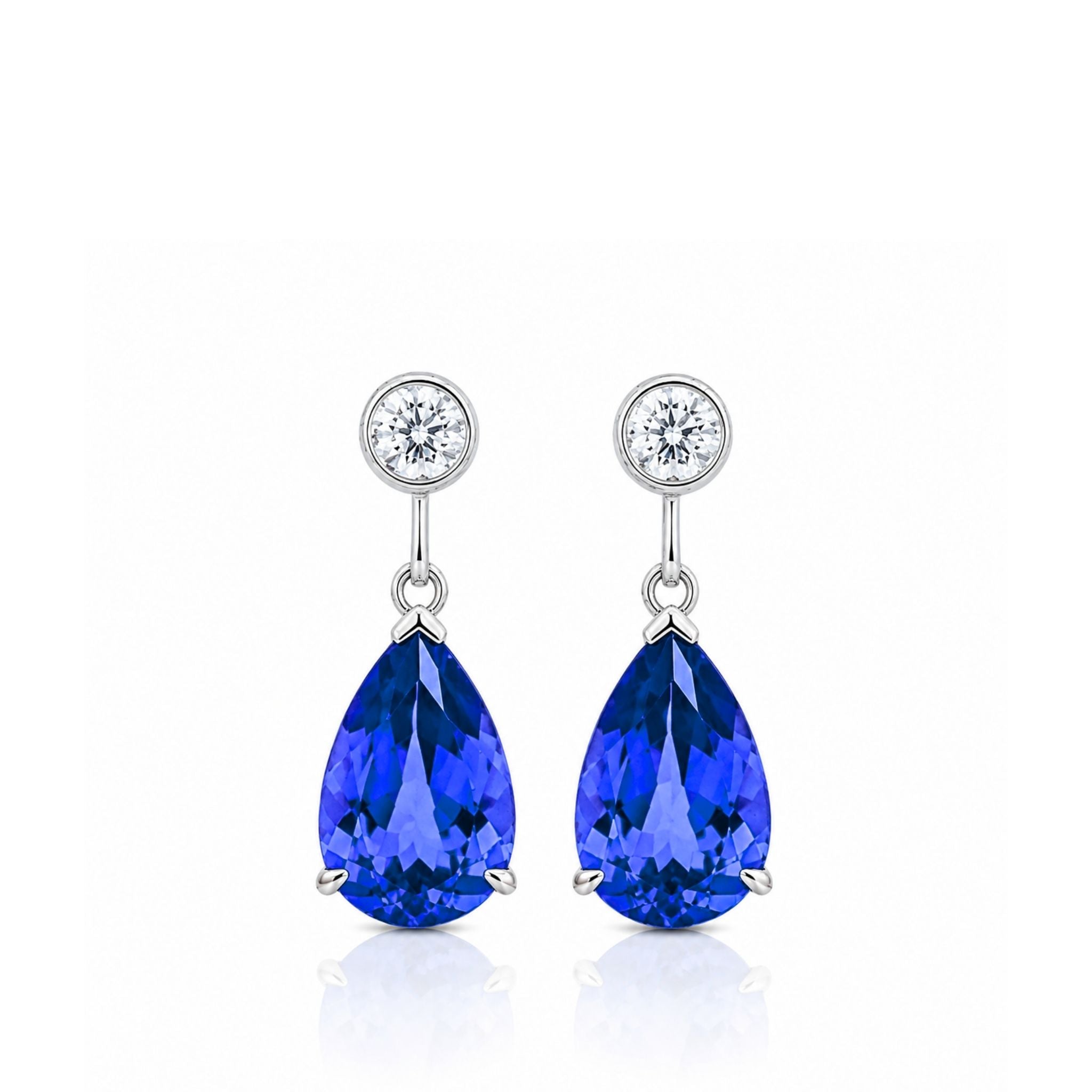 Tiffany Tanzanite & Diamond Drop Earrings (4.5 Carats)