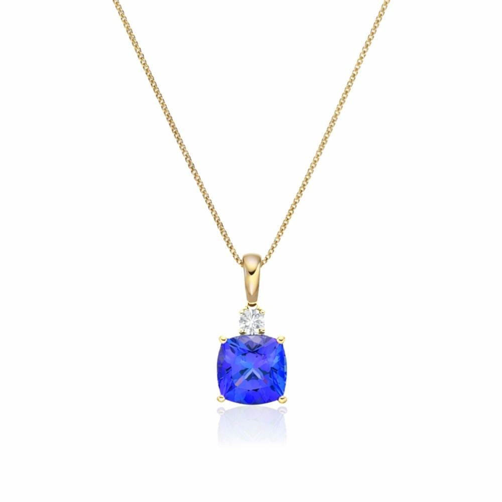 Cushion Cut Tanzanite Pendant