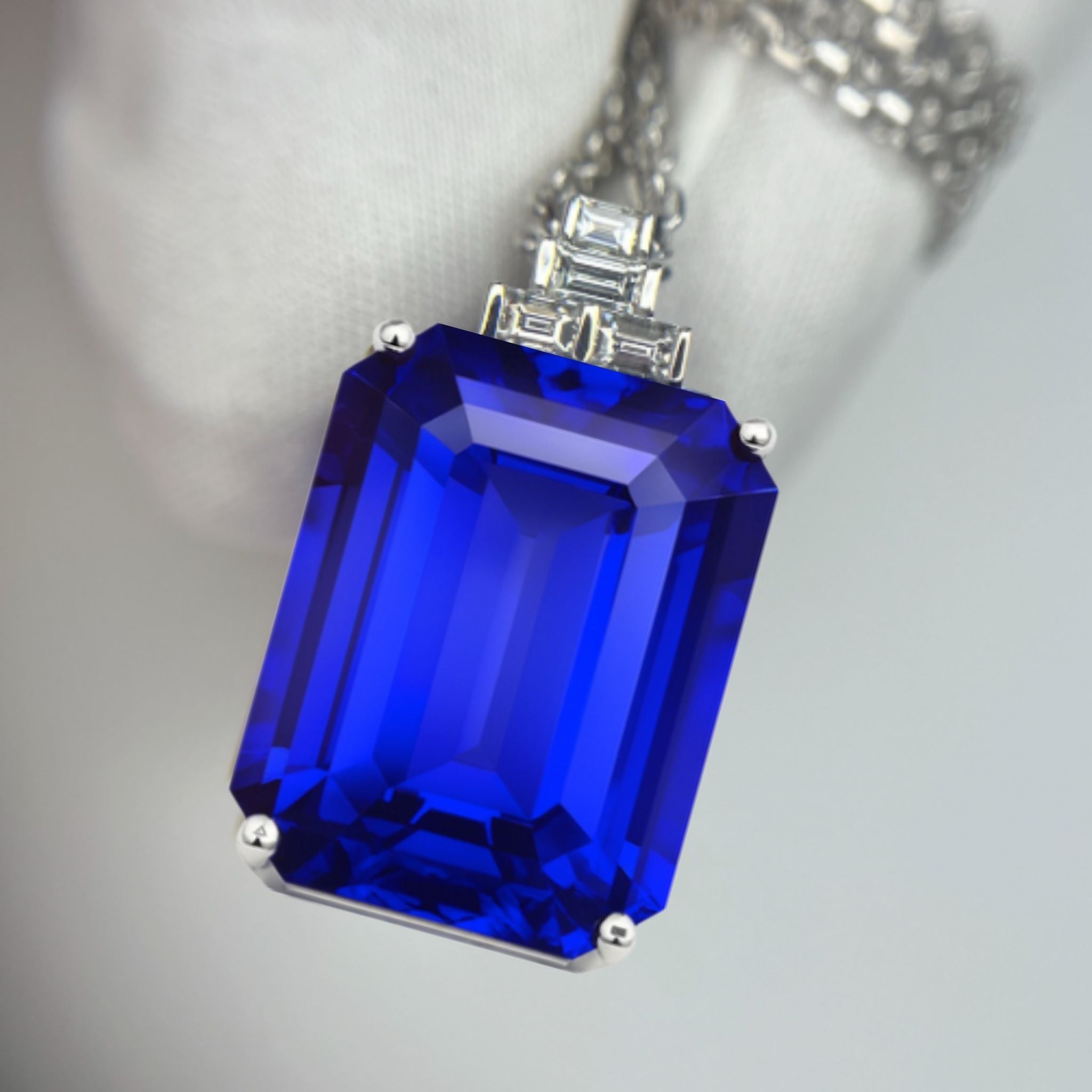 31 Carat Tanzanite Pendant - Emerald Cut