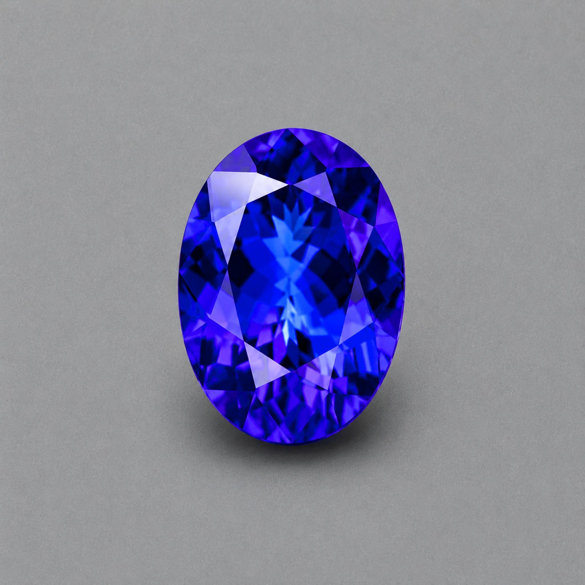 8.16 ct Oval Tanzanite Gemstone – GIA Certified