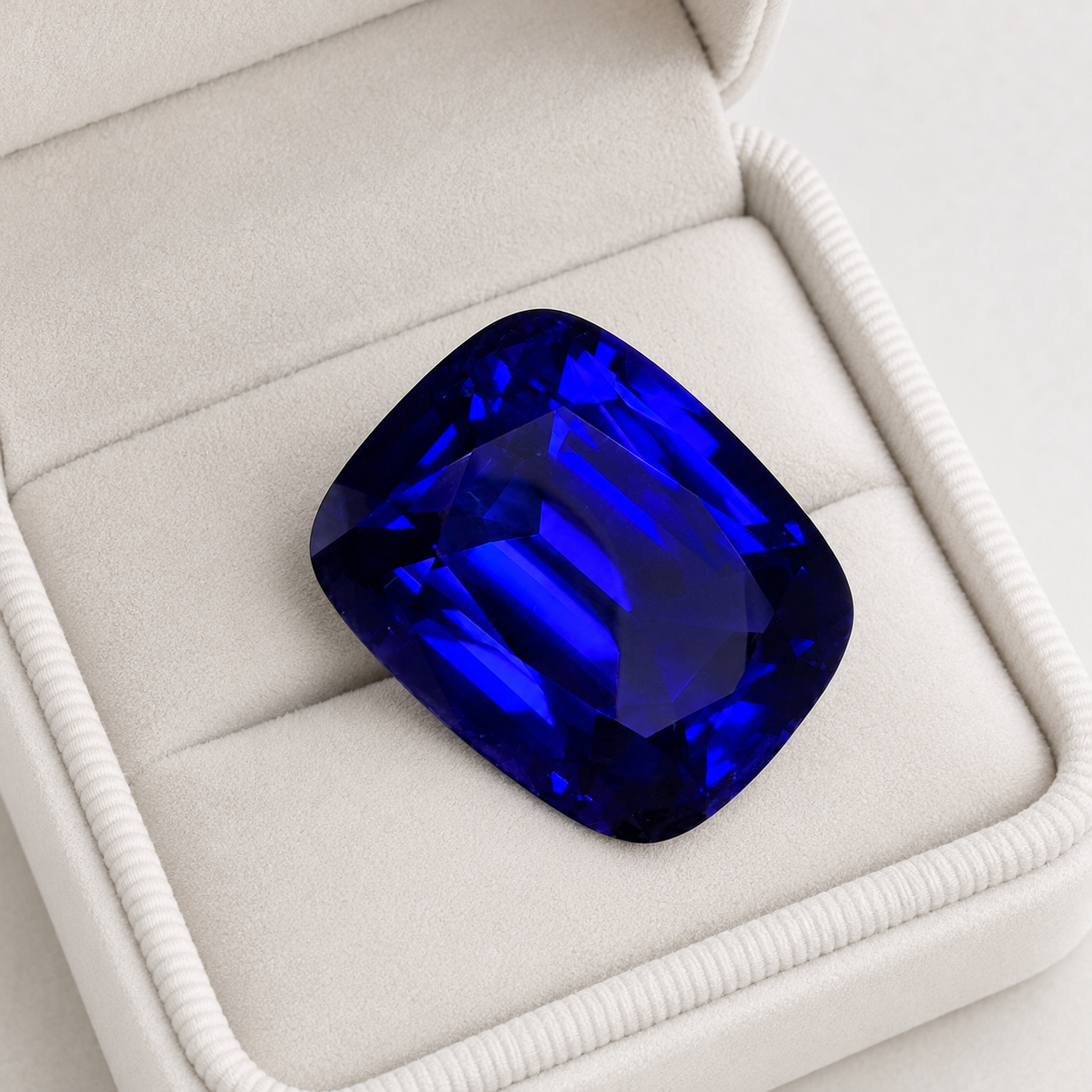 100 Carat+ Cushion-Cut Loose Tanzanite Gemstone- Investment Grade