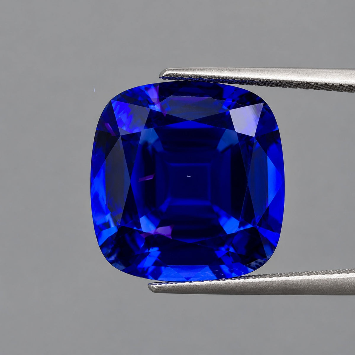 18.53 ct Cushion Cut Tanzanite Gemstone – GIA Certified