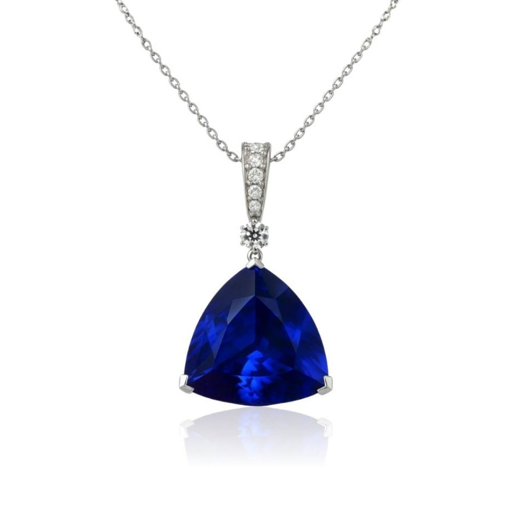 20.00 Carat Trillion Cut Tanzanite Pendant – Investment Grade
