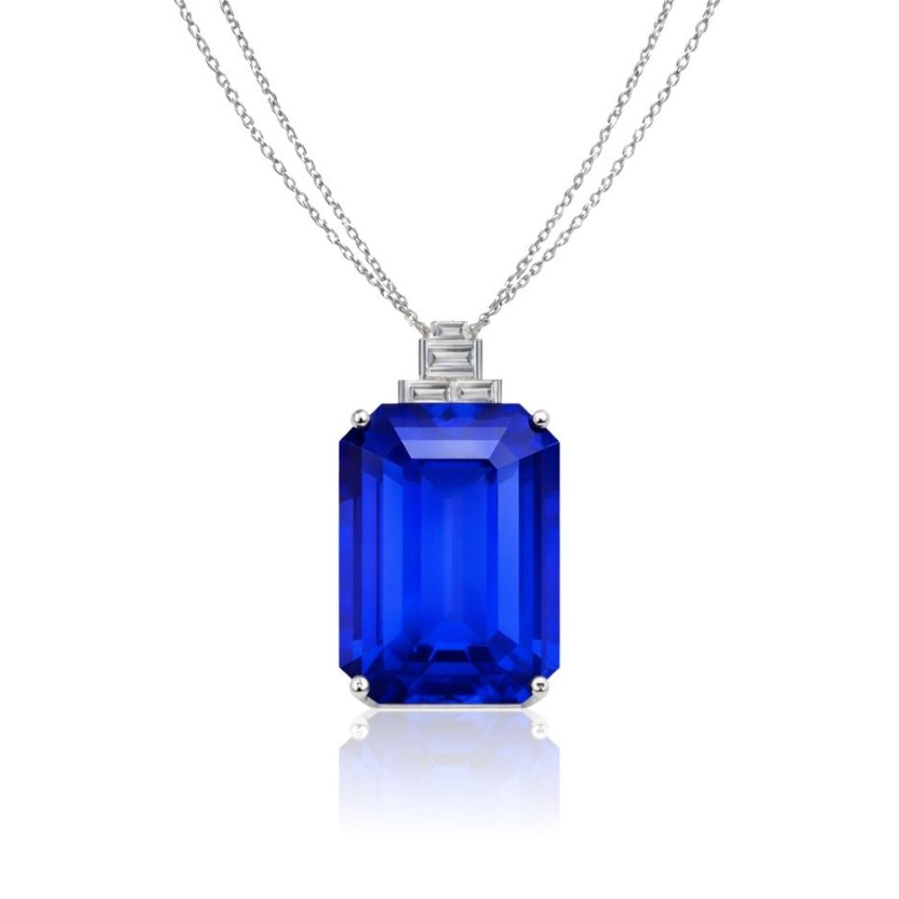 31 Carat Tanzanite Pendant - Emerald Cut