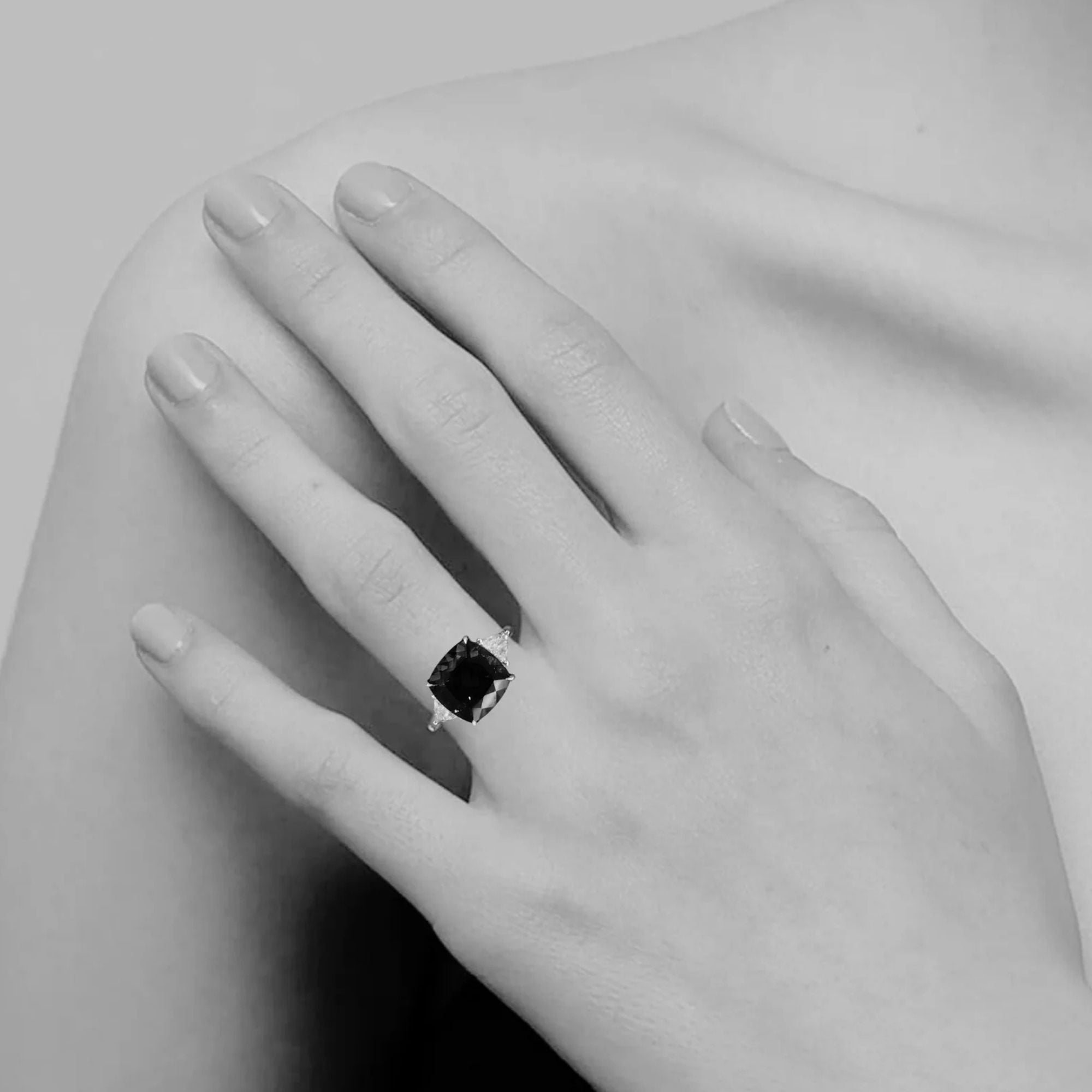 "Linda" Premier 4.50 Ct Cushion Cut Tanzanite & Diamond Ring - Made to Order