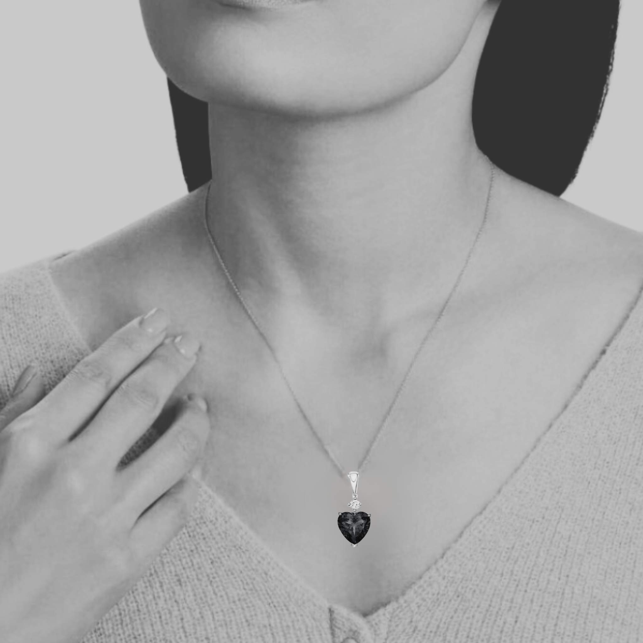 Deep Blue Heart-Shaped Tanzanite Pendant