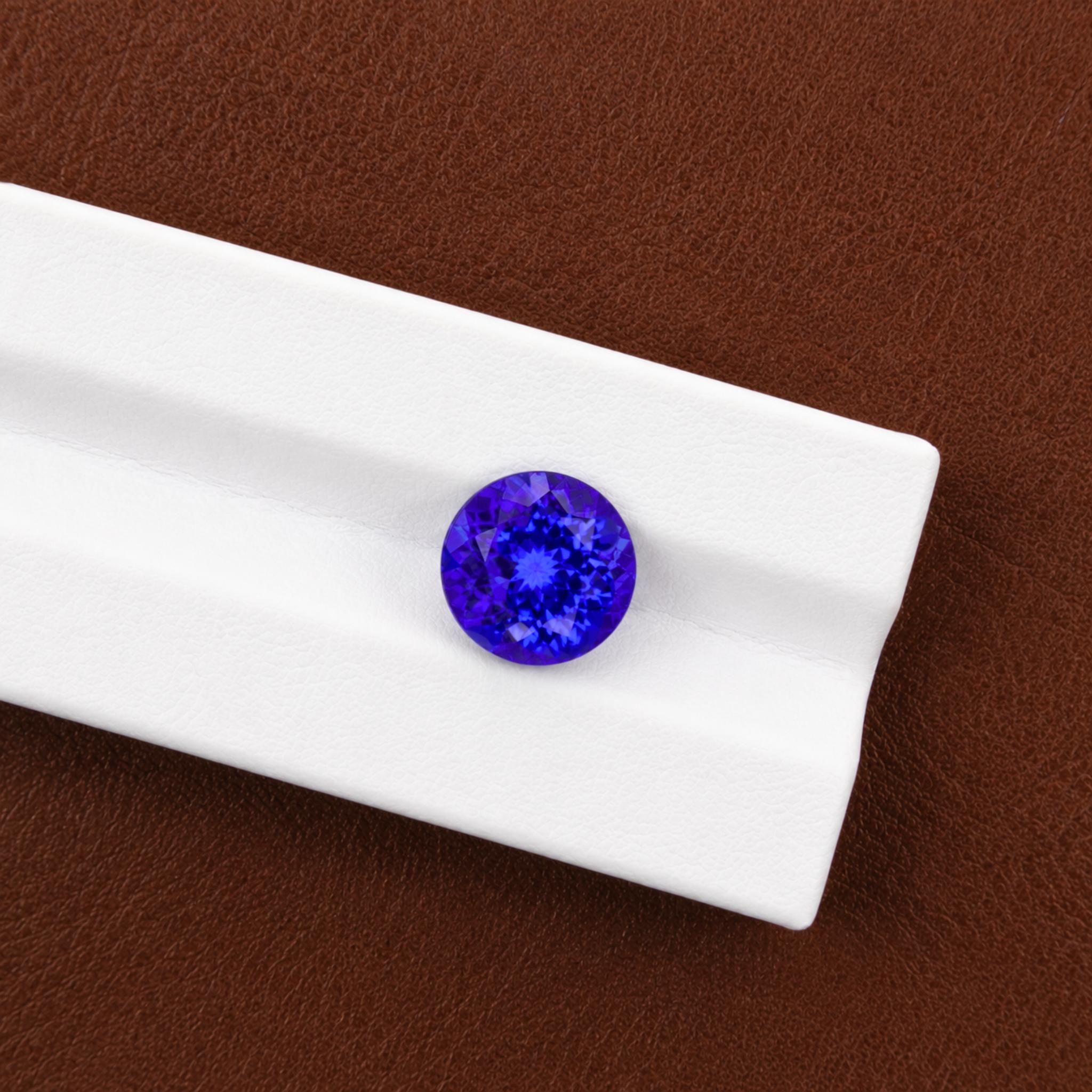 4.23 Carat Round Cut Tanzanite Gemstone