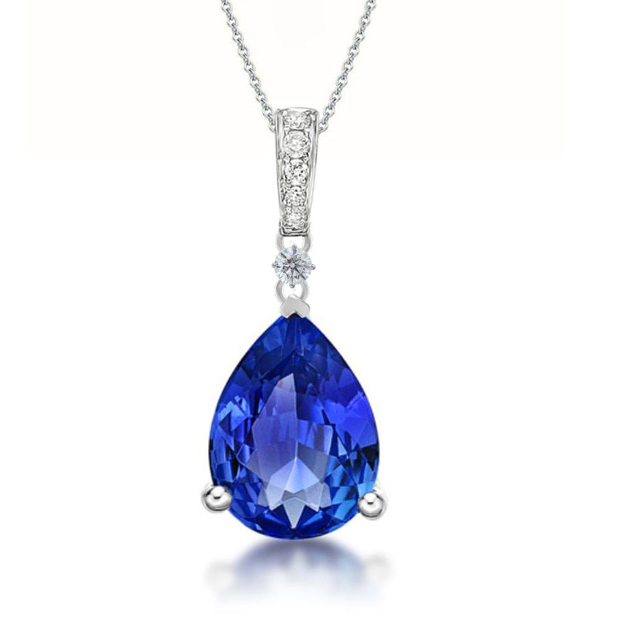 Exquisite 5.34 Ct Pear-Shaped Tanzanite Drop Pendant