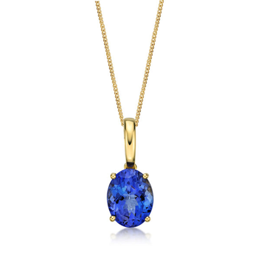 4.50 Ct Premier Oval Tanzanite Pendant