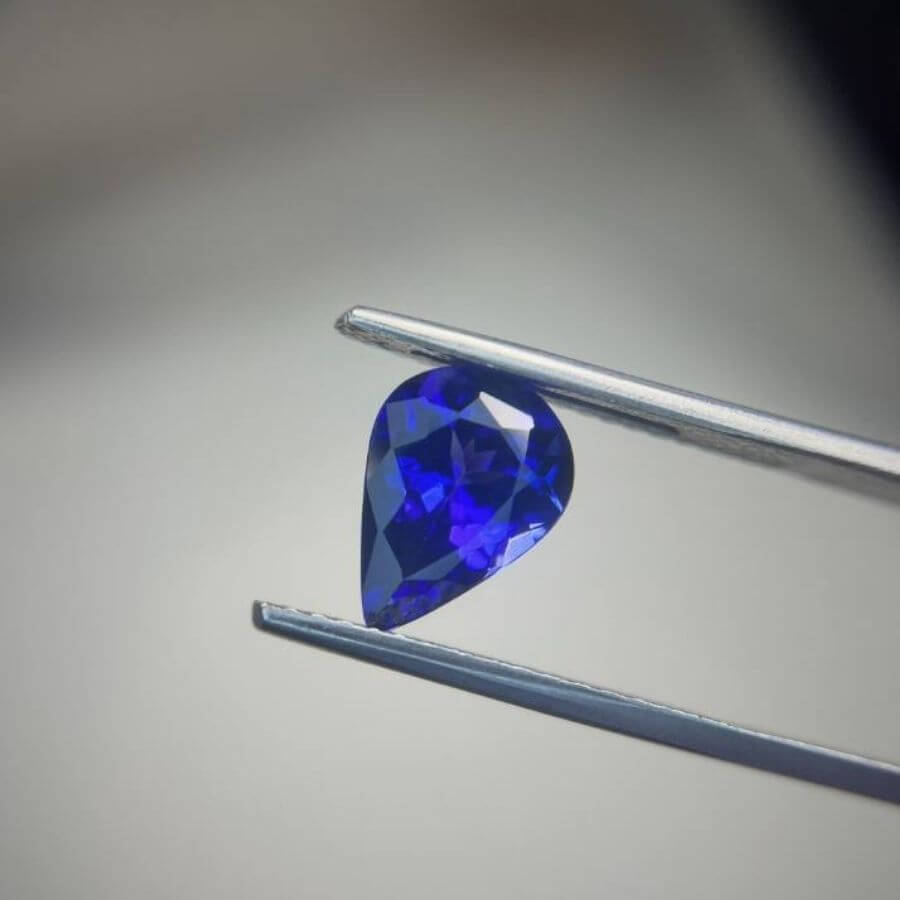 3.22 Carat Pear Cut Tanzanite Gemstone