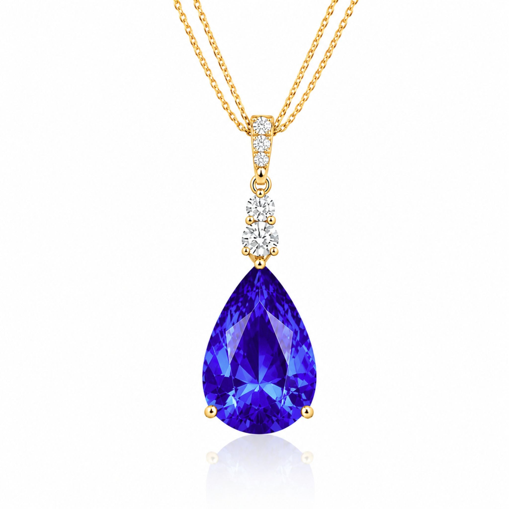 Eccezionale Pendente a Goccia con Tanzanite da 8,00 carati