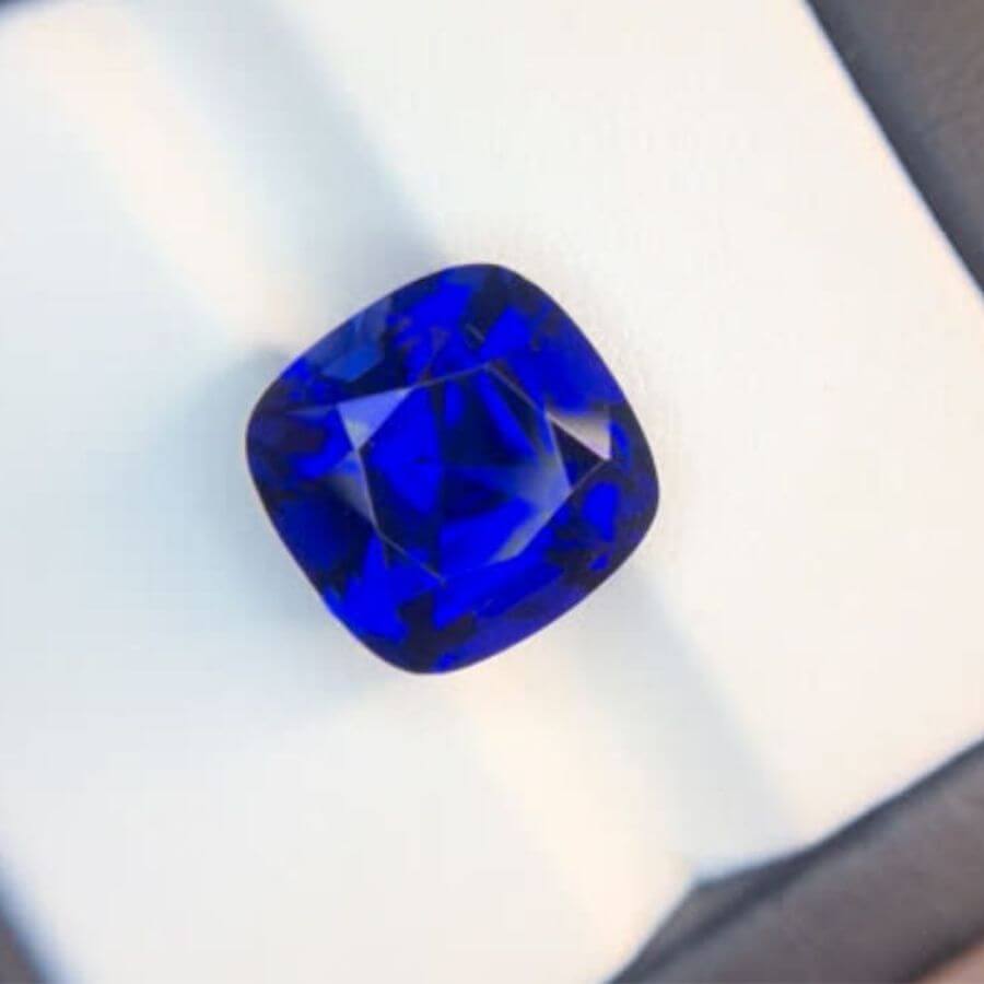 6.20 Carat Cushion Cut Tanzanite Gemstone
