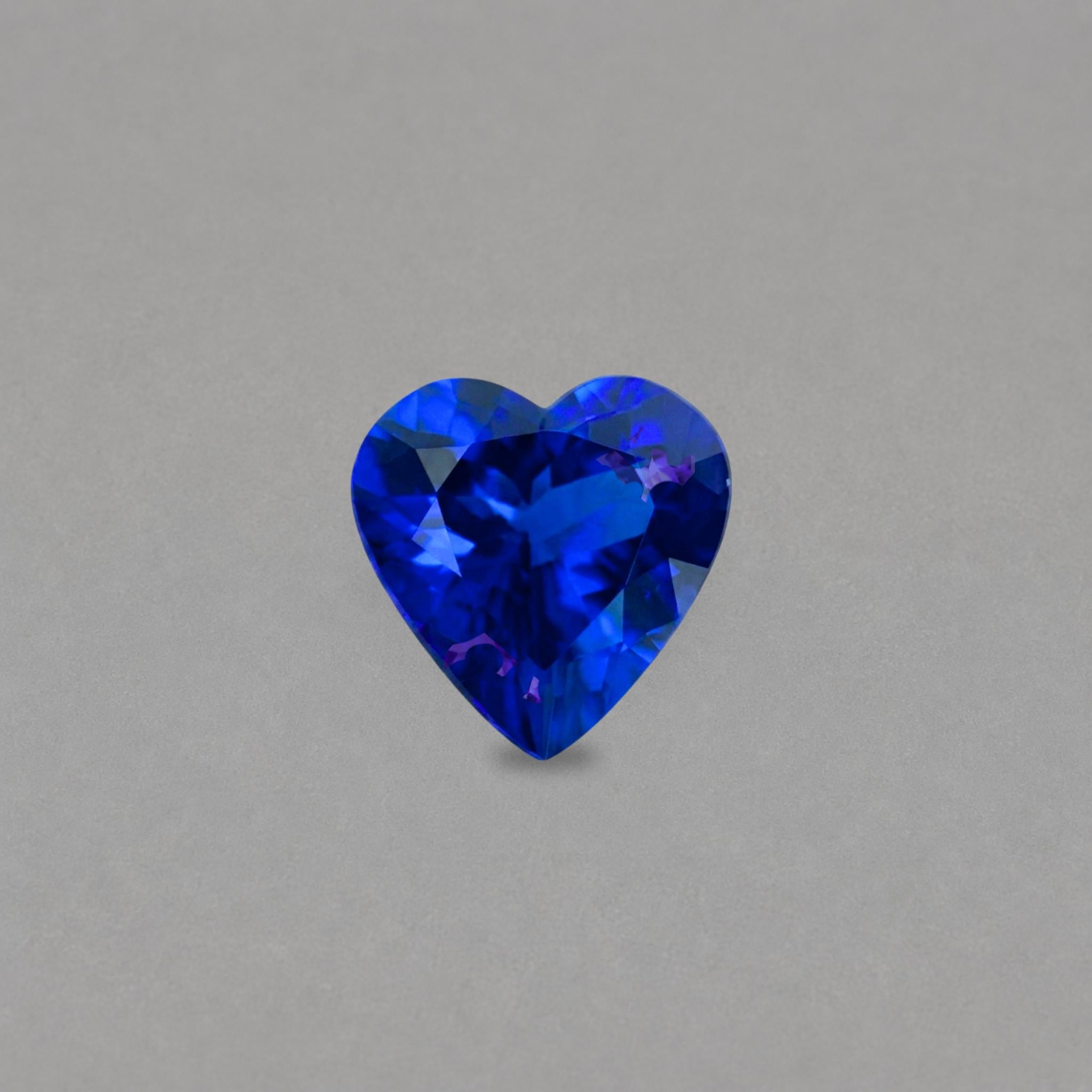 6.55 Carat Heart Cut Tanzanite Gemstone