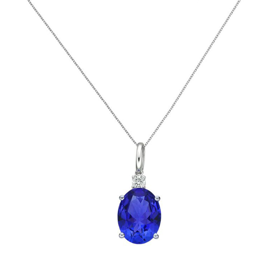 3.34 Ct Classic Tanzanite Necklace