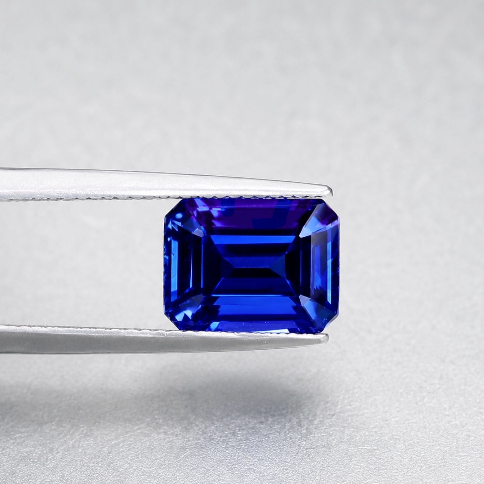 8.16 Carat Tanzanite Emerald Cut Gemstone
