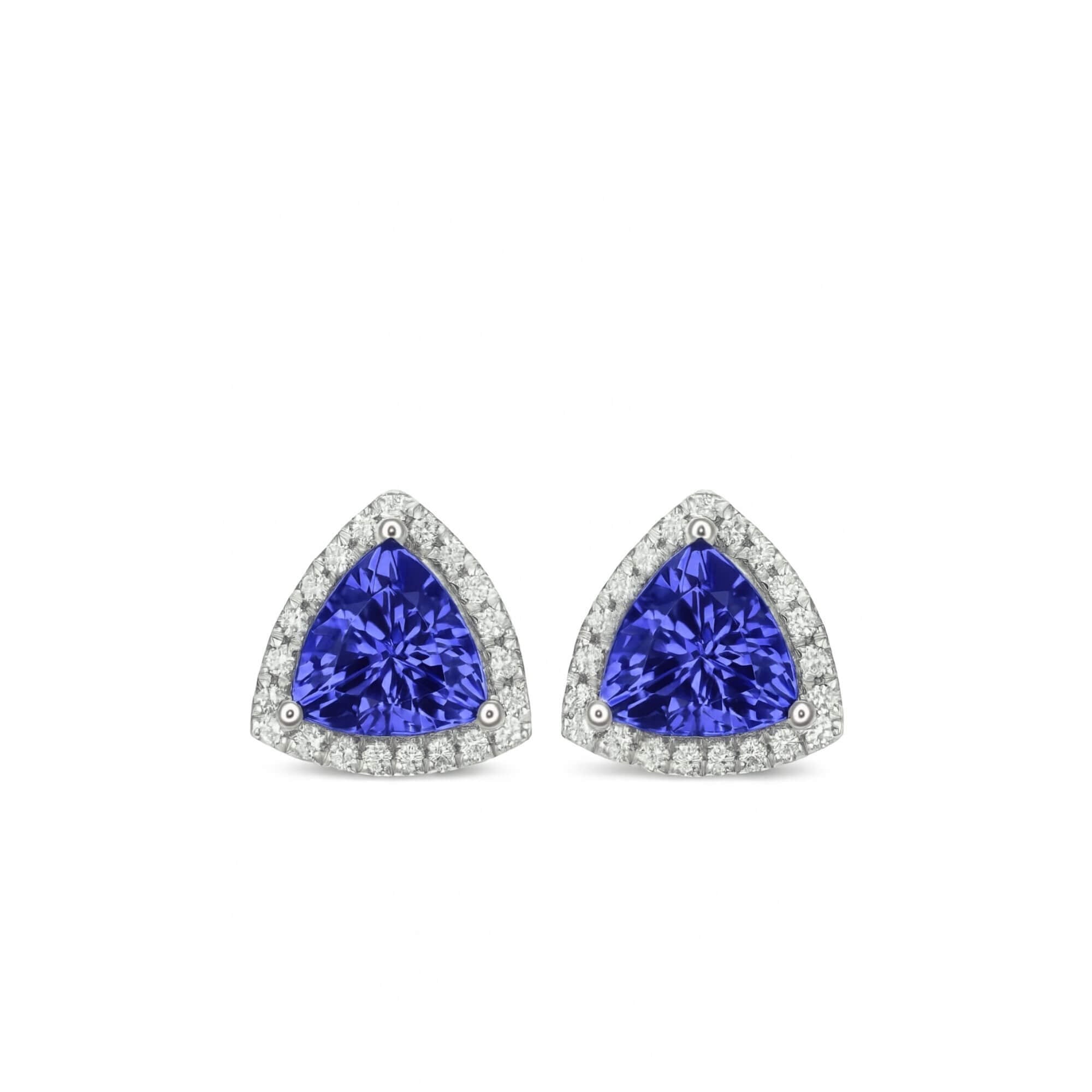 1.79 Ct Tanzanite & Diamond Earrings