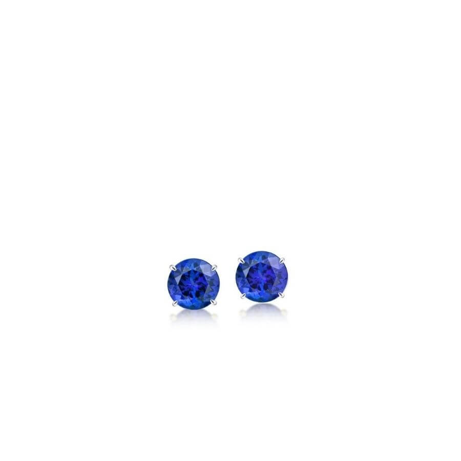 Exceptional 10 Ct Round Tanzanite Stud Earrings – Made To Order