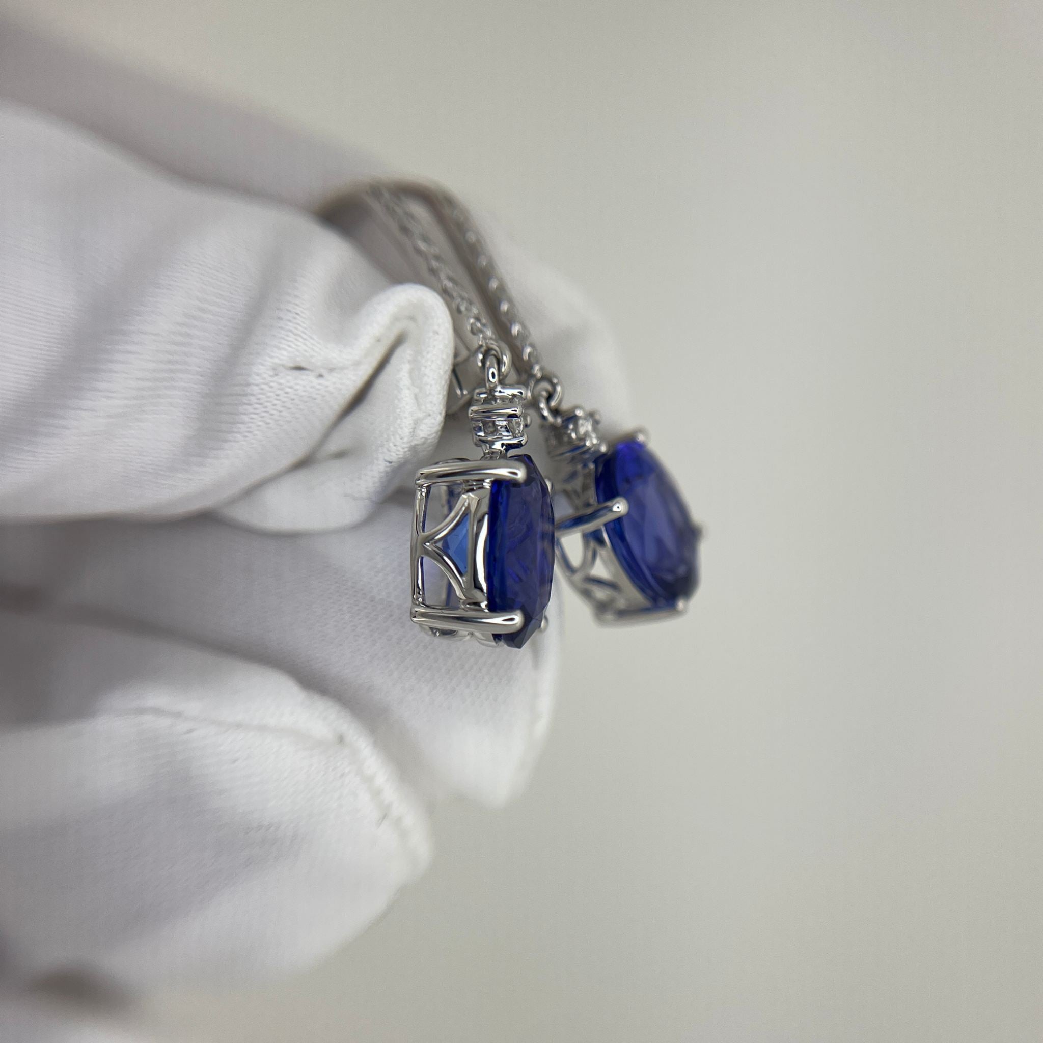 Außergewöhnliche Tansanit-Diamant-Ohrhänger (6,00 Karat)