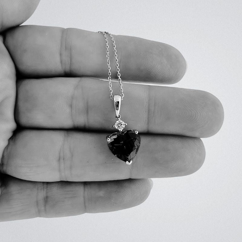 Exceptional Deep Blue Heart-Shaped Tanzanite Pendant