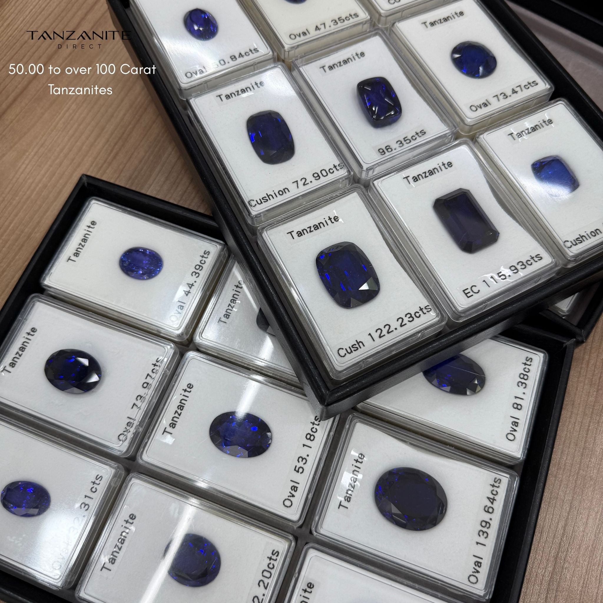 Investment Grade Tanzanite  - 50 to 100 Carat Plus Tanzanite Gemstones & Jewellry