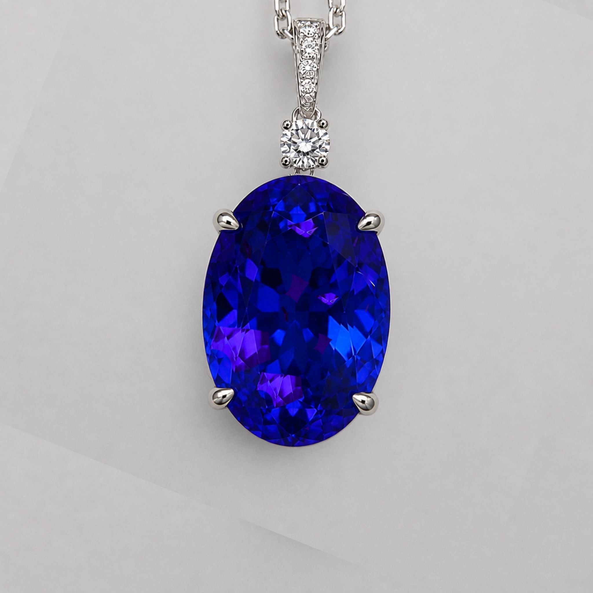 Magnifico Pendente in Tanzanite a Goccia da 7,00 Ct