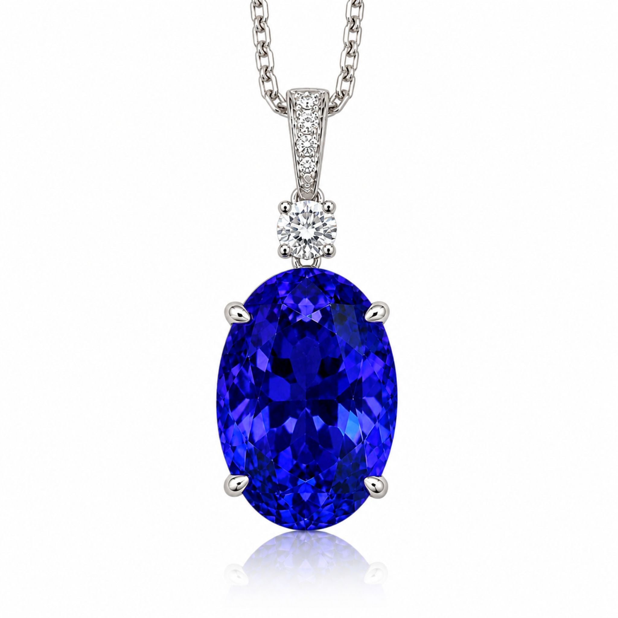 Magnifico Pendente in Tanzanite a Goccia da 7,00 Ct