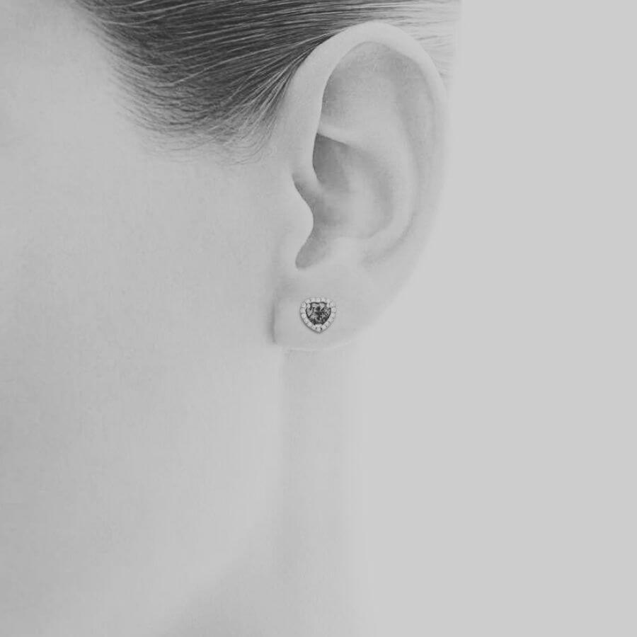 Petite Heart-Shaped Tanzanite Stud Earrings – Made To Order