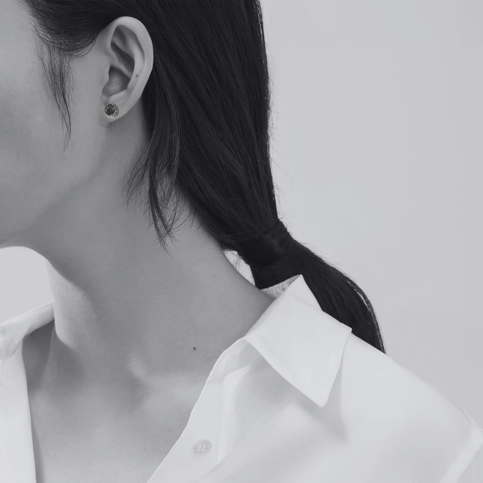 "Soleste Style" Tansanit- und Diamant-Ohrstecker – Anfertigung auf Bestellung
