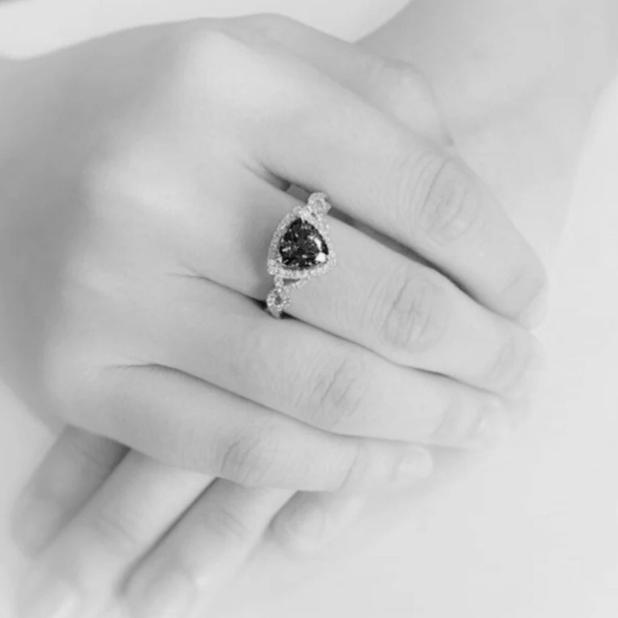 1.00 Ct Trillion Cut Tanzanite Twist Ring - Made to Order