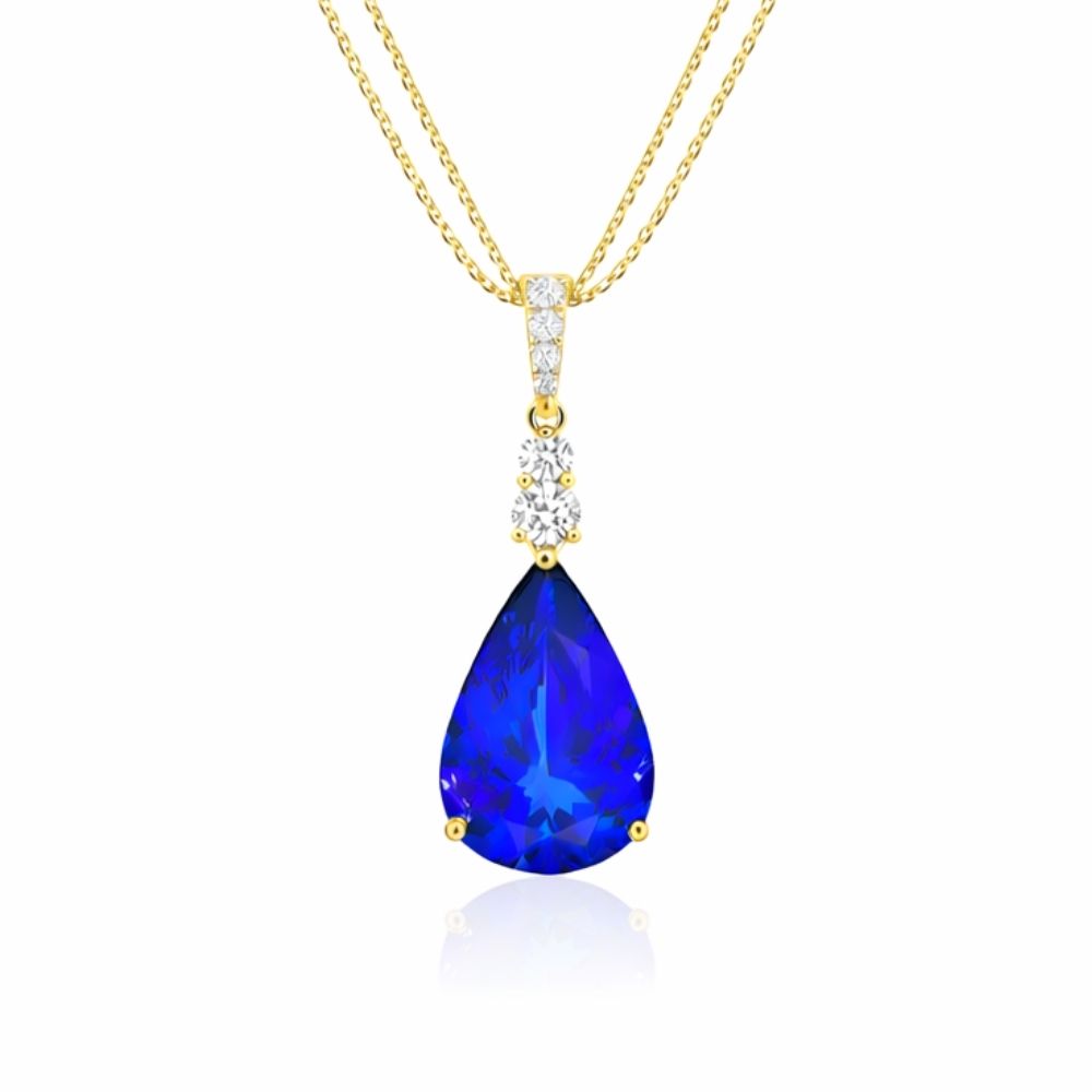Exceptional Pear Shaped Tanzanite Pendant 8.00 Carats