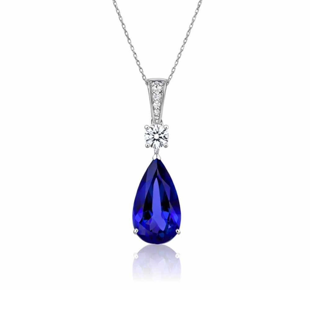 Magnificent 7.00 Ct Pear-Shaped Tanzanite Pendant