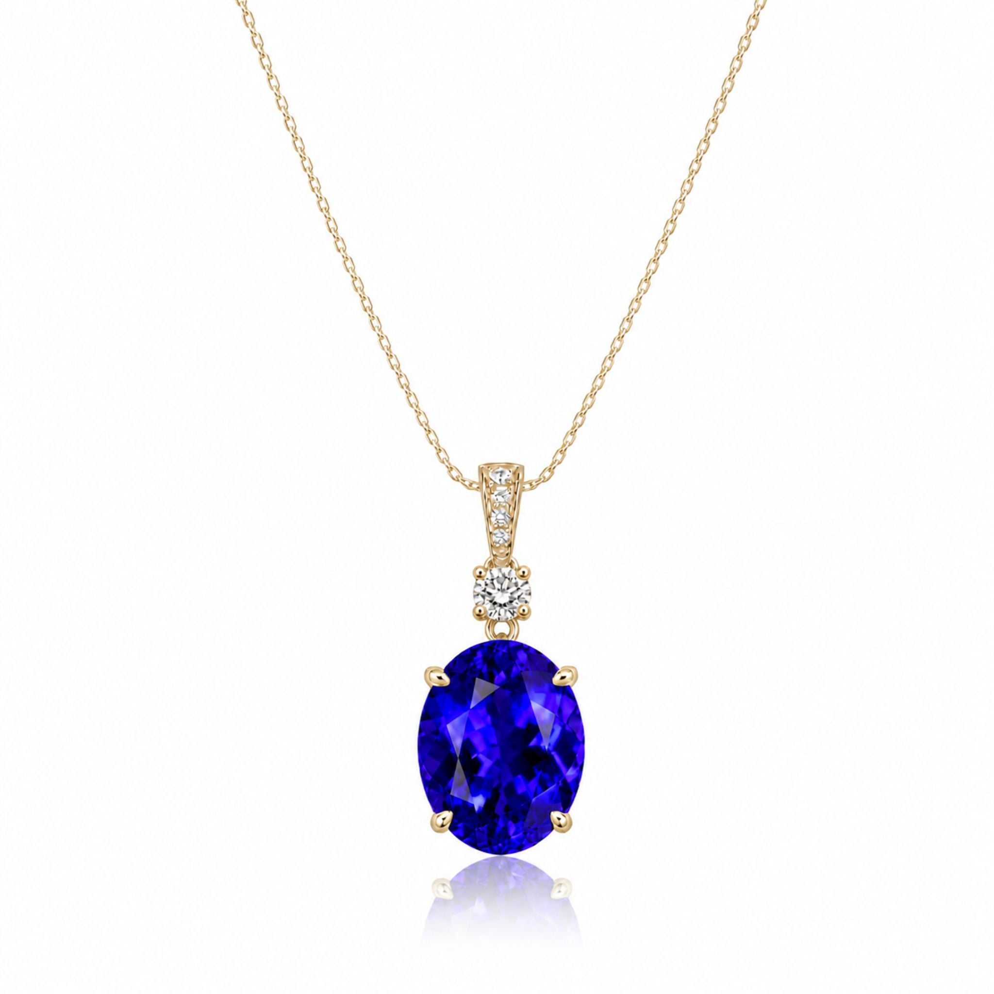 Magnifico Pendente in Tanzanite a Goccia da 7,00 Ct