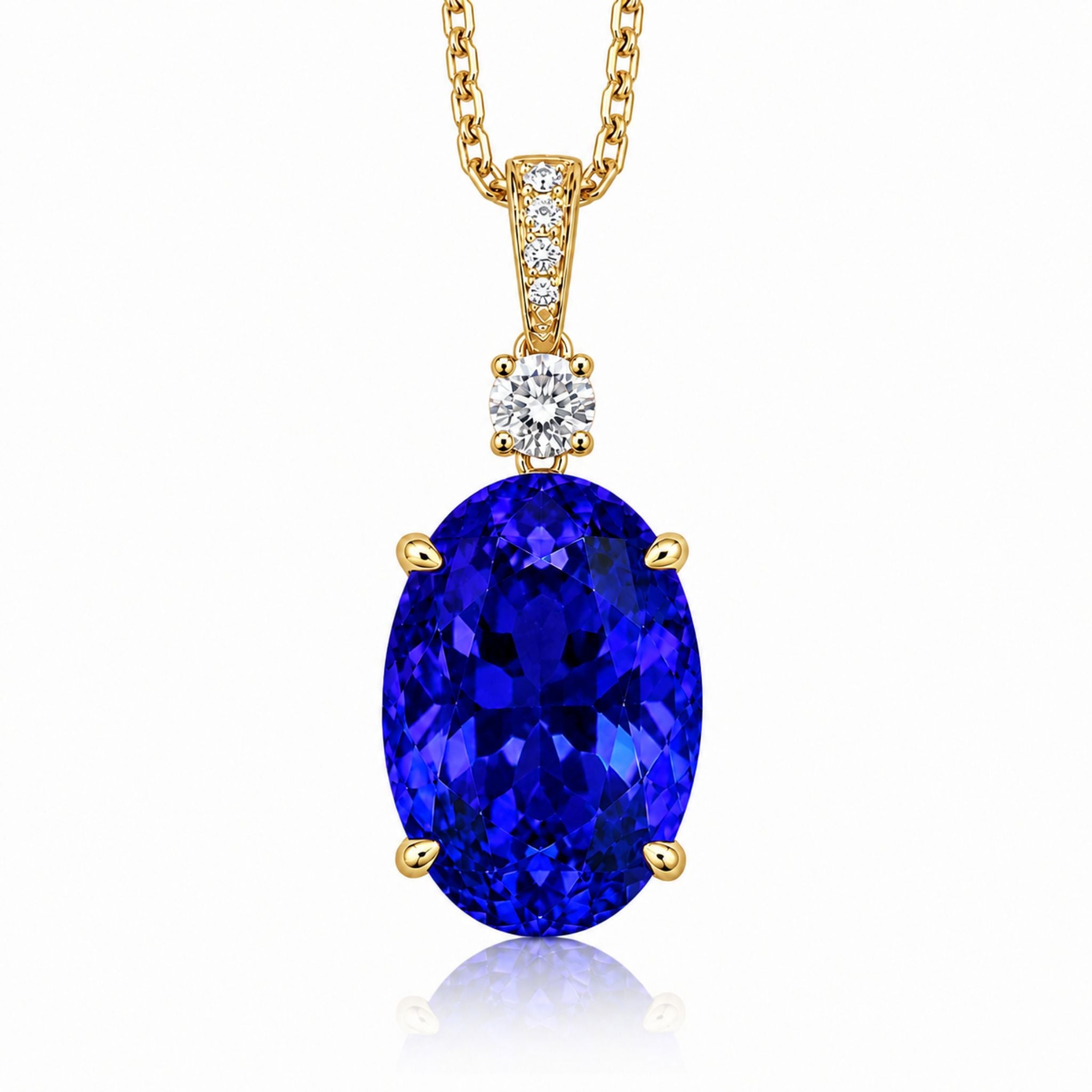 Magnifico Pendente in Tanzanite a Goccia da 7,00 Ct