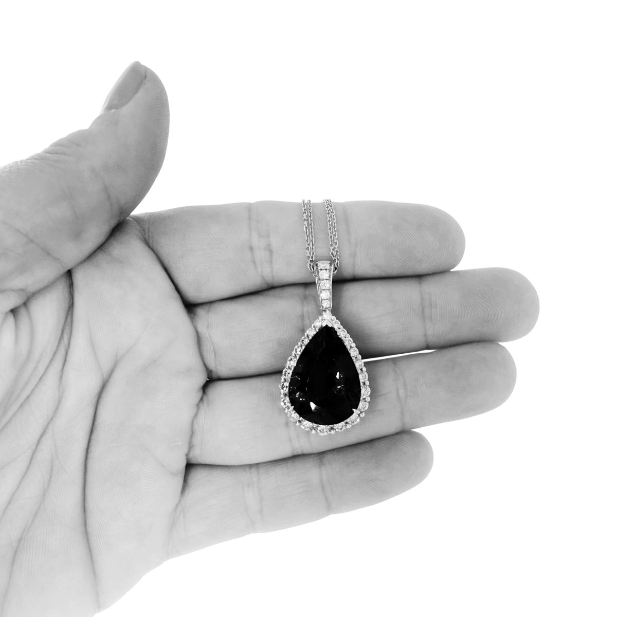 Investment-Grade 11.92 ct Pear-Shaped Tanzanite Pendant in 18K Yellow Gold