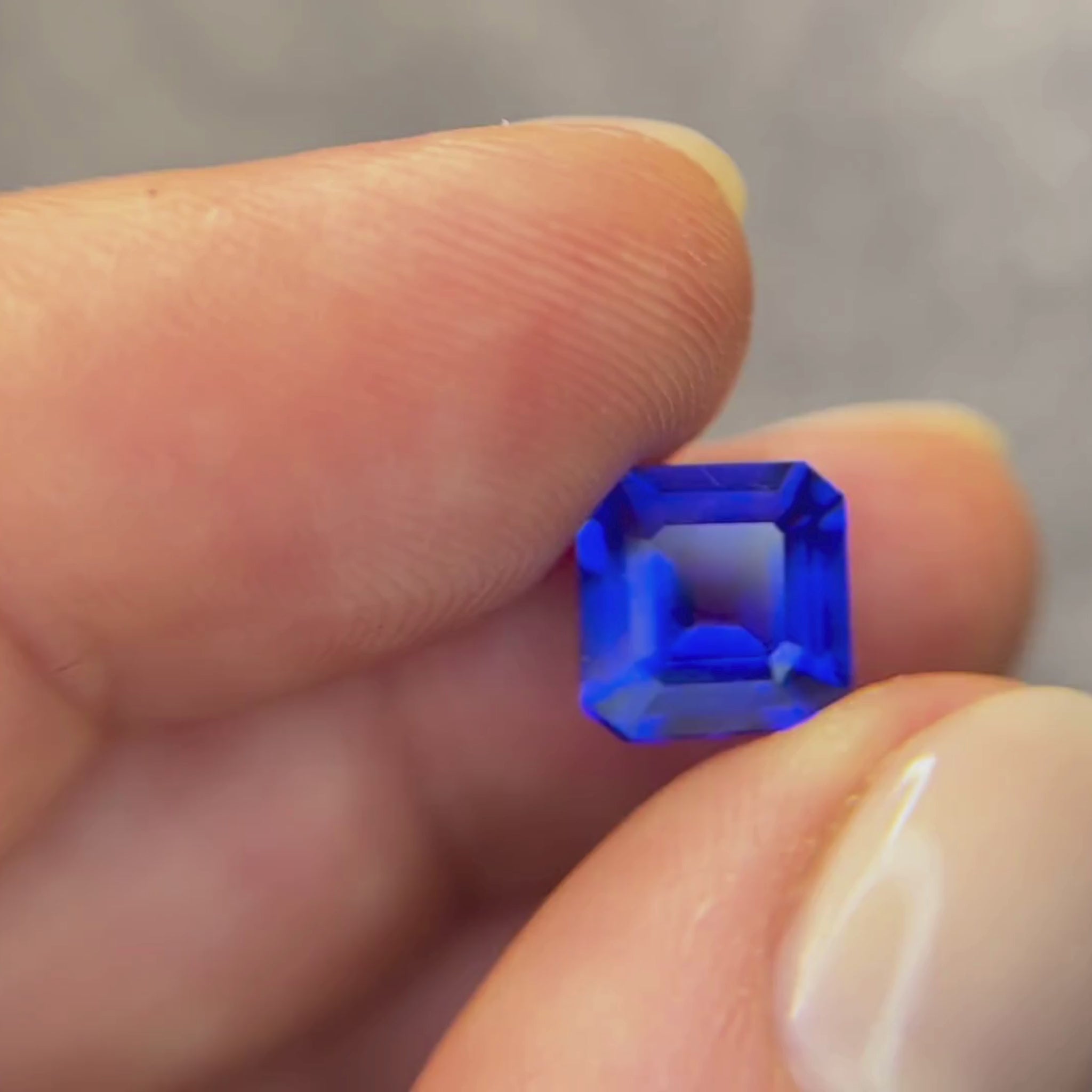3.44ct Square Cut Tanzanite | Rare Natural Blue-Violet